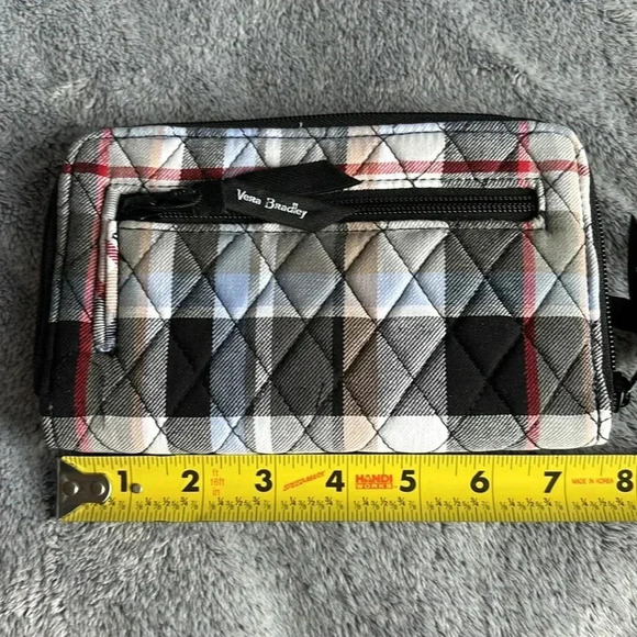 Vera Bradley RFID Turnlock Wallet in Cotton Perfectly Plaid NWT - Picture 5 of 7